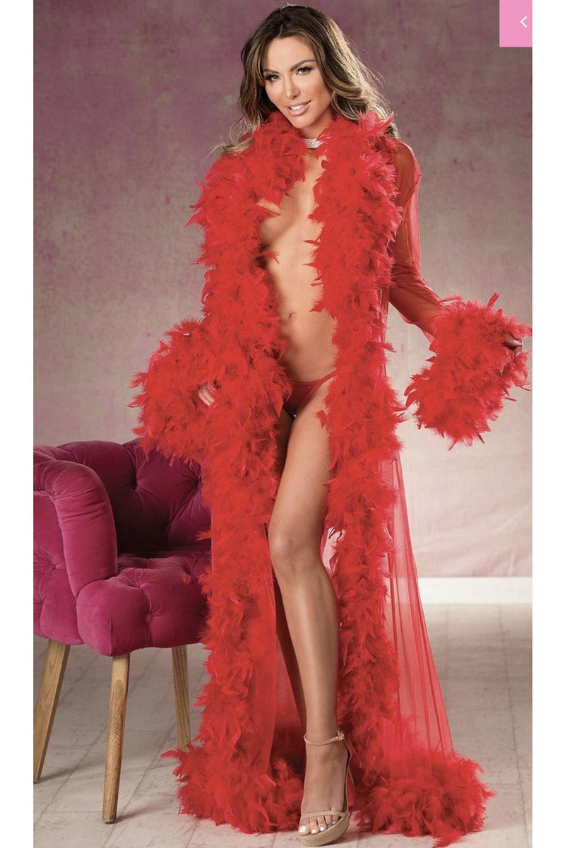 Deluxe Feather Boa Long Robe – Exotica Lingerie Boutiques