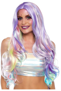 Pastel Rainbow Long Wavy Wig